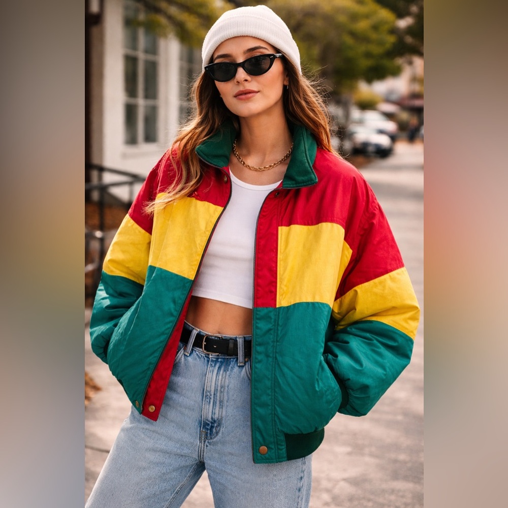 Vintage GANT Reversible Colorblock Jacket 90s